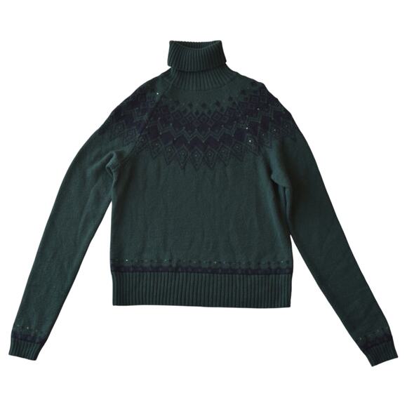 Vintage Pendleton Merino Wool Fair Isle Turtleneck Sweater - Women's Small - Picture 1 of 5